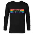 thumbnail image 1 of Marvel Logo Pride - Long Sleeve T-Shirt for Men - Customized-Black, 1 of 5