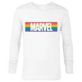 thumbnail image 1 of Marvel Logo Pride - Long Sleeve T-Shirt for Men - Customized-White, 1 of 5