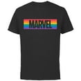 thumbnail image 1 of Marvel Logo Pride - Short Sleeve Cotton T-Shirt for Adults - Customized-Black, 1 of 5