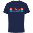 thumbnail image 1 of Marvel Logo Pride - Short Sleeve Cotton T-Shirt for Adults - Customized-Navy, 1 of 5