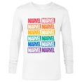 thumbnail image 1 of Marvel Logo Print Pride - Long Sleeve T-Shirt for Men - Customized-White, 1 of 5