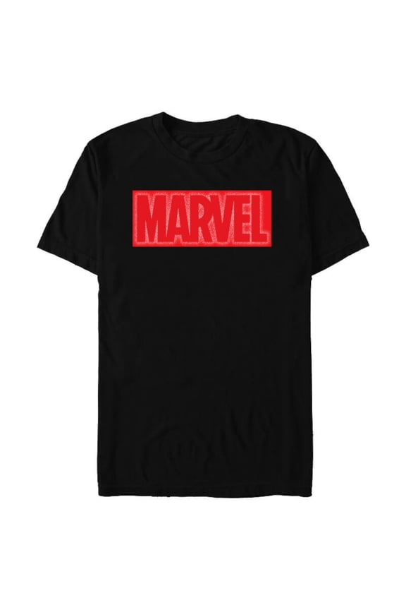 Logo Red and White Negative Space - Short Sleeve Blended T-Shirt for Adults - Customized-Black