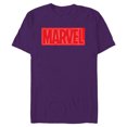 thumbnail image 1 of Marvel Logo Red and White Negative Space - Short Sleeve Blended T-Shirt for Adults - Customized-Purple, 1 of 5