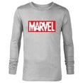 thumbnail image 1 of Marvel Logo Retro 8-Bit Pixel Art Style Classic - Long Sleeve T-Shirt for Men - Customized-Athletic Heather, 1 of 5