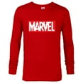 thumbnail image 1 of Marvel Logo Retro 8-Bit Pixel Art Style Classic - Long Sleeve T-Shirt for Men - Customized-New Red, 1 of 5