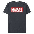 thumbnail image 1 of Marvel Logo Retro 8-Bit Pixel Art Style Classic - Short Sleeve Blended T-Shirt for Adults - Customized-Navy Heather, 1 of 5