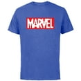 thumbnail image 1 of Marvel Logo Retro 8-Bit Pixel Art Style Classic - Short Sleeve Cotton T-Shirt for Adults - Customized-Royal Heather, 1 of 5