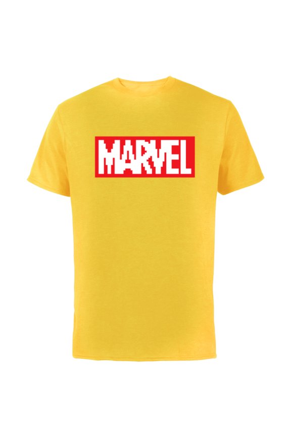 Logo Retro 8-Bit Pixel Art Style Classic - Short Sleeve Cotton T-Shirt for Adults - Customized-Yellow