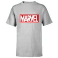 thumbnail image 1 of Marvel Logo Retro 8-Bit Pixel Art Style Classic - Short Sleeve T-Shirt for Kids - Customized-Athletic Heather, 1 of 5