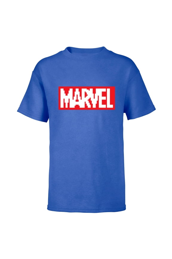 Logo Retro 8-Bit Pixel Art Style Classic - Short Sleeve T-Shirt for Kids - Customized-Royal