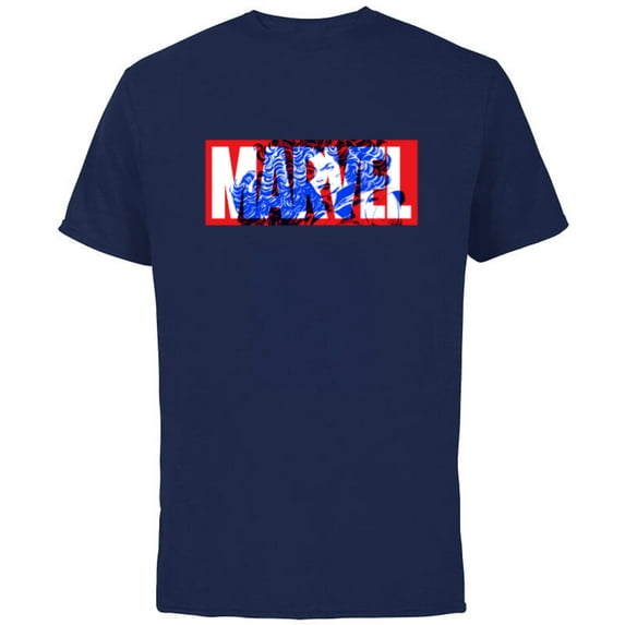 Marvel Logo She-Hulk Comic Art Avengers - Short Sleeve Cotton T-Shirt for Adults - Customized-Navy