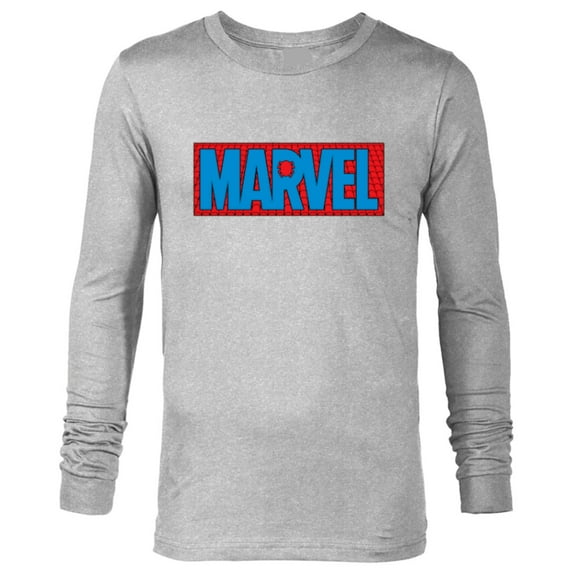 Marvel Logo Spider-Man Webs - Long Sleeve T-Shirt for Men - Customized-Athletic Heather