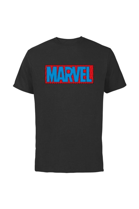 Logo Spider-Man Webs - Short Sleeve Cotton T-Shirt for Adults - Customized-Black