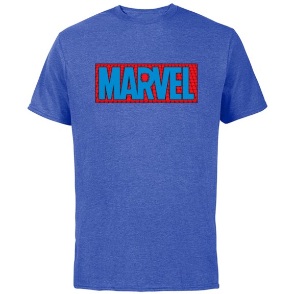Marvel Logo Spider-Man Webs - Short Sleeve Cotton T-Shirt for Adults - Customized-Royal Heather