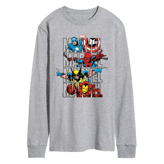 Marvel - Logo Stack - Men's Long Sleeve Graphic T-Shirt