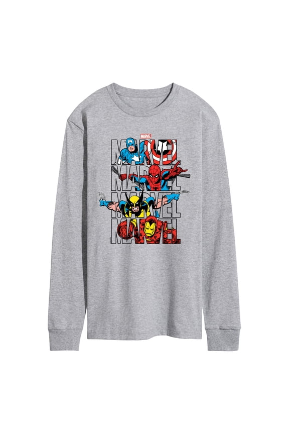 - Logo Stack - Men's Long Sleeve Graphic T-Shirt