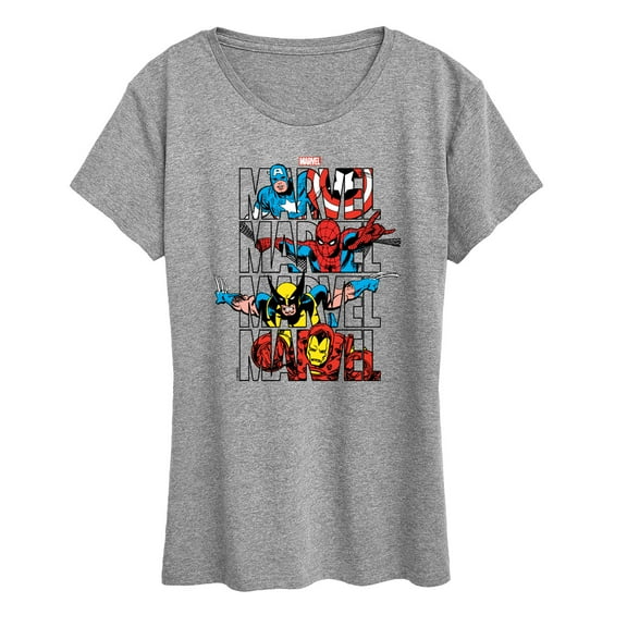 Marvel - Logo Stack - Women's Short Sleeve Graphic T-Shirt