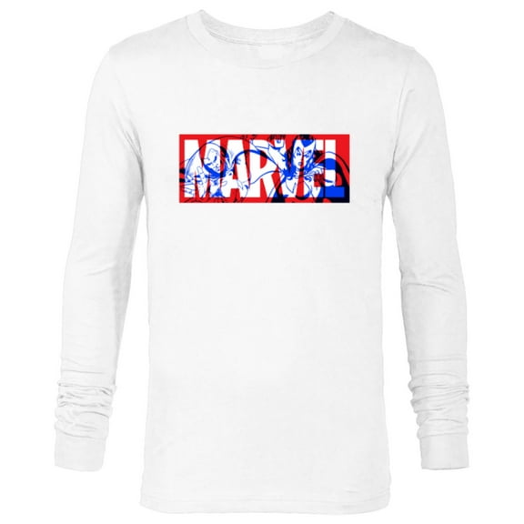 Marvel Logo Vision and The Scarlet Witch Comic Art Avengers - Long Sleeve T-Shirt for Men - Customized-White