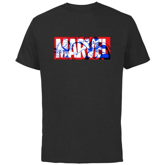 Marvel Logo Vision and The Scarlet Witch Comic Art Avengers - Short Sleeve Cotton T-Shirt for Adults - Customized-Black