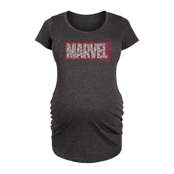 Marvel - Logo Word Fill - Maternity Scoop Neck Graphic T-Shirt