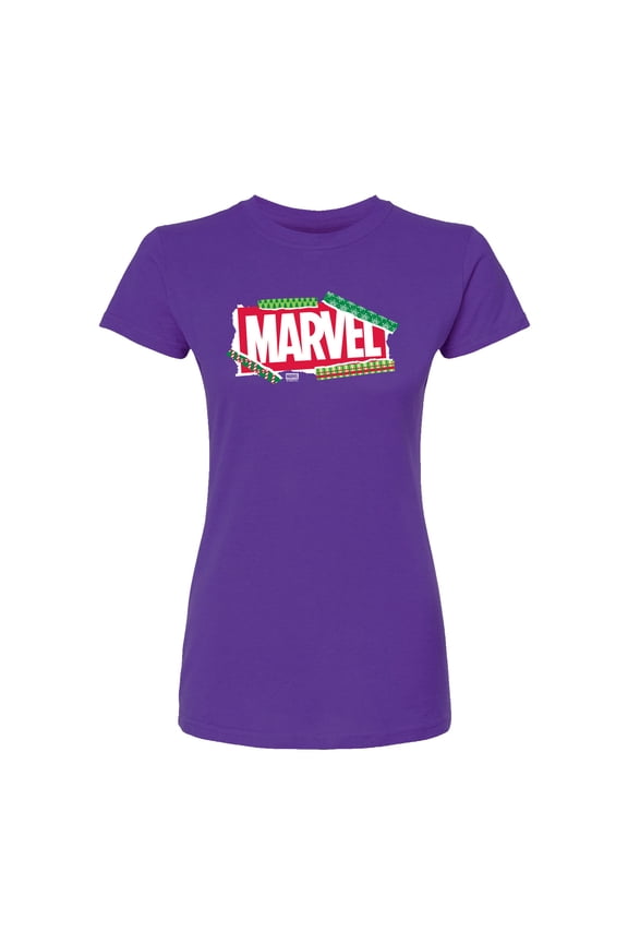 - Logo Wrapping Paper - Juniors Fitted Short Sleeve Graohic T-Shirt