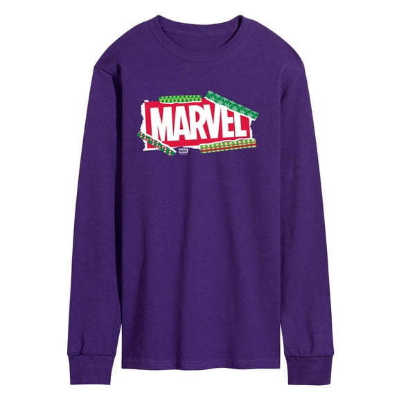 Marvel - Logo Wrapping Paper - Men's Long Sleeve Graphic T-Shirt