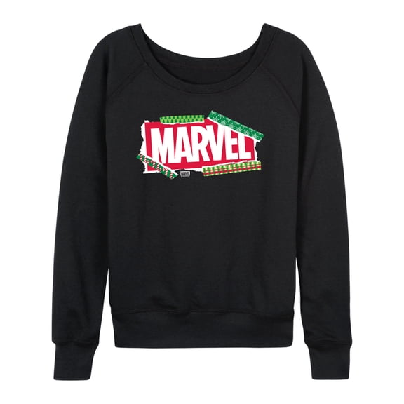 Marvel - Logo Paper - Women's French Terry Long Sleeve Pullover