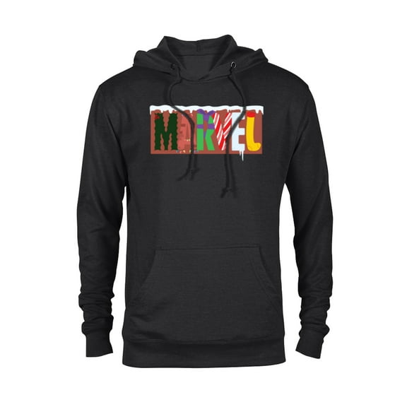 Marvel Logo with Christmas Holiday Avengers Decorations - Pullover Hoodie for Adults - Customized-Black