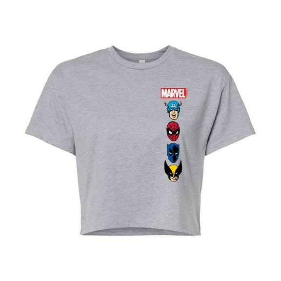 Marvel - Logos - Juniors Cropped Graphic T-Shirt