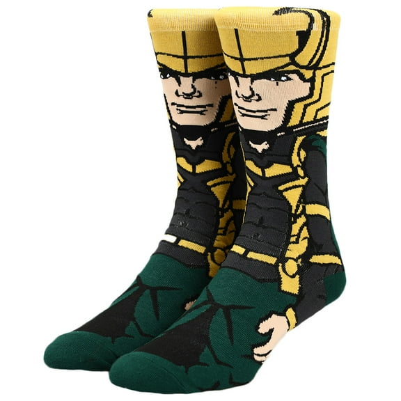 Marvel Loki 360 Character Crew Socks for Men
