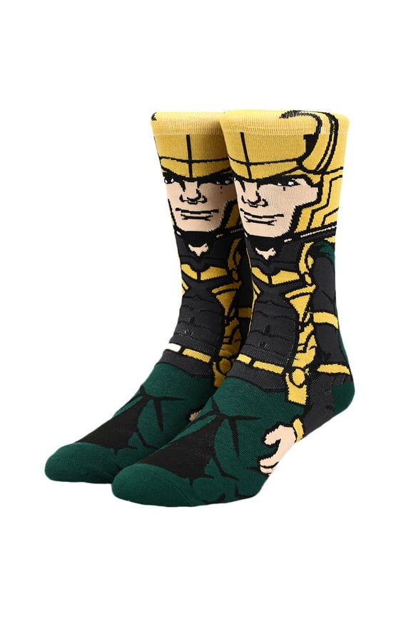Marvel Loki 360 Character Crew Socks for Men