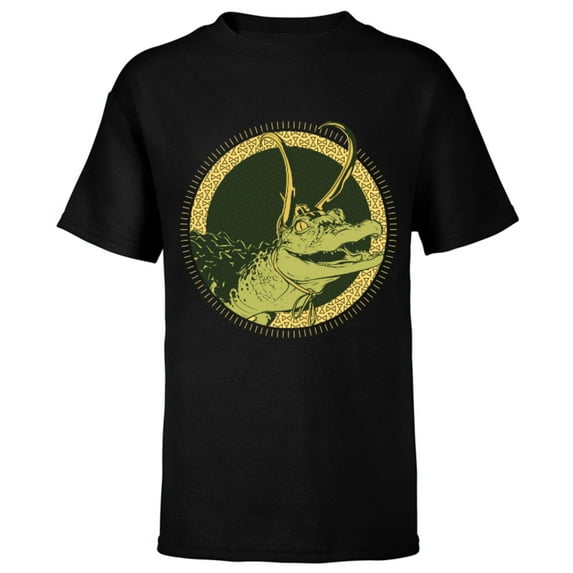 Marvel Loki Alligator Loki Variant Identified - Short Sleeve T-Shirt for Kids – Customized-Black