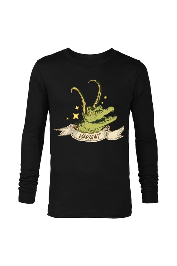 Loki Alligator Loki Variant Stars - Long Sleeve T-Shirt for Men – Customized-Black