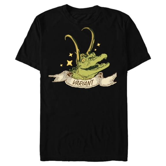 Marvel Loki Alligator Loki Variant Stars - Short Sleeve Blended T-Shirt for Adults – Customized-Black