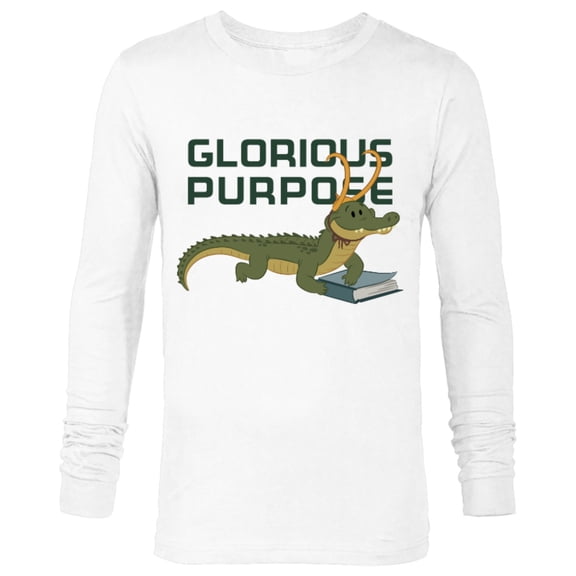 Marvel Loki Alligator Loki and Book Glorious Purpose - Long Sleeve T-Shirt for Men – Customized-White