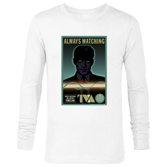 Marvel Loki Always Watching TVA Poster Retro - Long Sleeve T-Shirt for Men - Customized-White