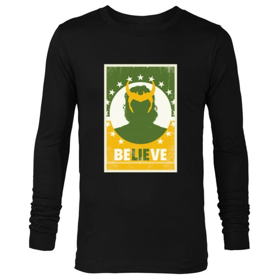 Marvel Loki Believe President Loki Poster - Long Sleeve T-Shirt for Men - Customized-Black