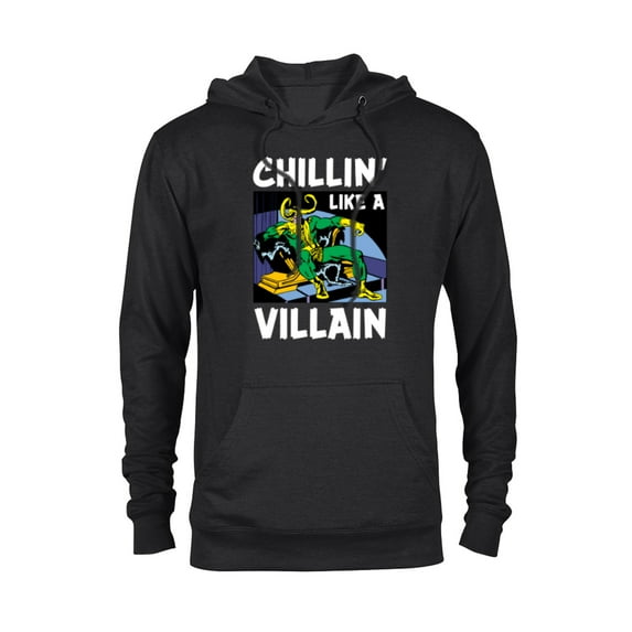 Marvel Loki Chillin' Like a Villain - Pullover Hoodie for Adults - Customized-Black