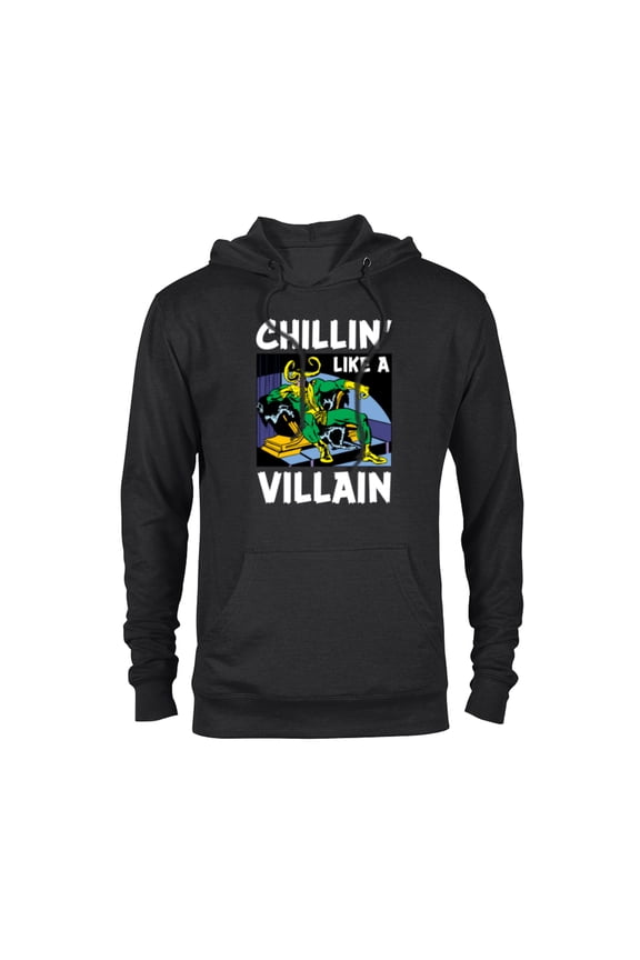 Loki Chillin' Like a Villain - Pullover Hoodie for Adults - Customized-Black