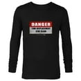 thumbnail image 1 of Marvel Loki Danger Time Displacement Stay Clear TVA - Long Sleeve T-Shirt for Men - Customized-Black, 1 of 5