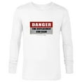 thumbnail image 1 of Marvel Loki Danger Time Displacement Stay Clear TVA - Long Sleeve T-Shirt for Men - Customized-White, 1 of 5