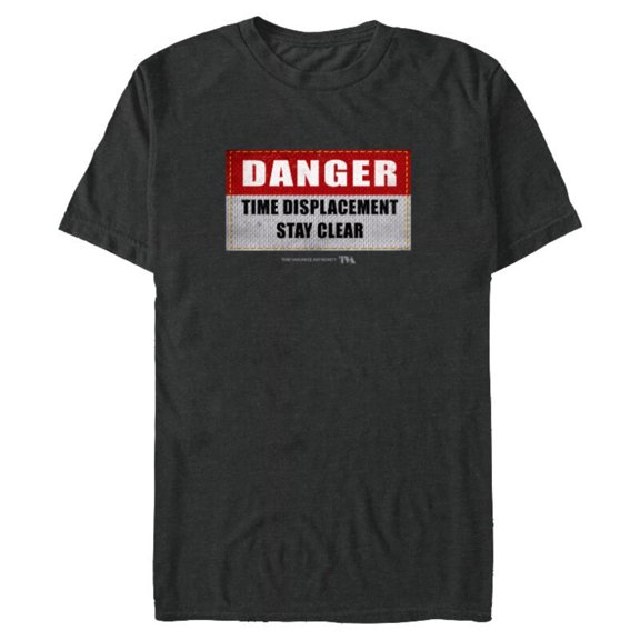 Marvel Loki Danger Time Displacement Stay Clear TVA - Short Sleeve Blended T-Shirt for Adults - Customized-Dark Heather