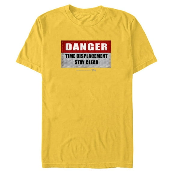 Marvel Loki Danger Time Displacement Stay Clear TVA - Short Sleeve Blended T-Shirt for Adults - Customized-Yellow