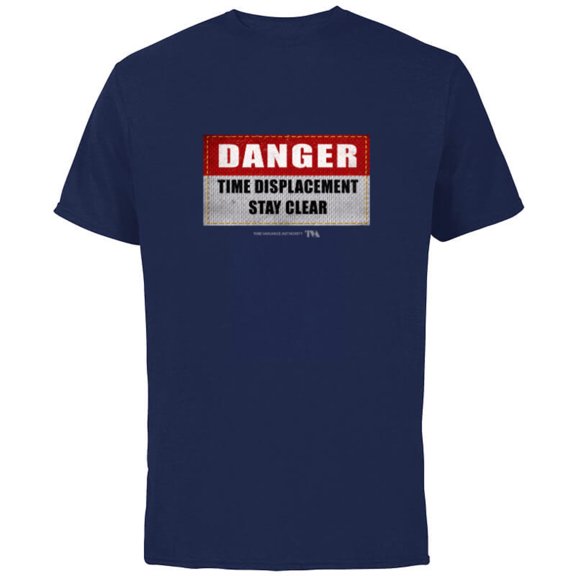 Marvel Loki Danger Time Displacement Stay Clear TVA - Short Sleeve Cotton T-Shirt for Adults - Customized-Navy