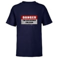 thumbnail image 1 of Marvel Loki Danger Time Displacement Stay Clear TVA - Short Sleeve T-Shirt for Kids - Customized-Navy, 1 of 5