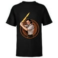 thumbnail image 1 of Marvel Loki Flaming Sword - Short Sleeve T-Shirt for Kids – Customized-Black, 1 of 5