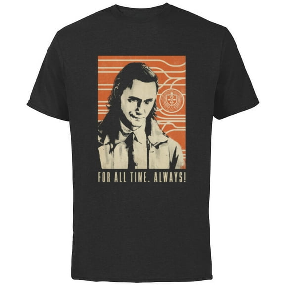 Marvel Loki For All Time Always! - Short Sleeve Cotton T-Shirt for Adults - Customized-Black