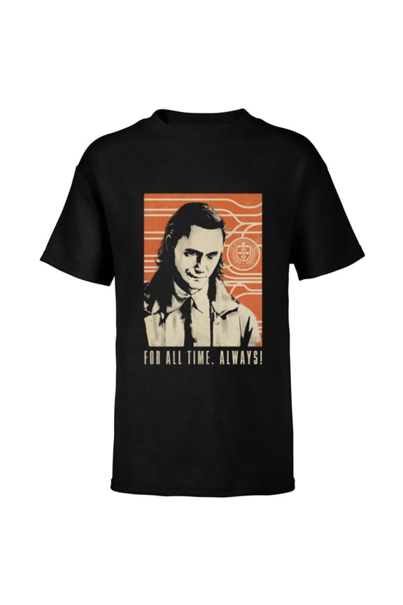 Loki For All Time Always! - Short Sleeve T-Shirt for Kids - Customized-Black