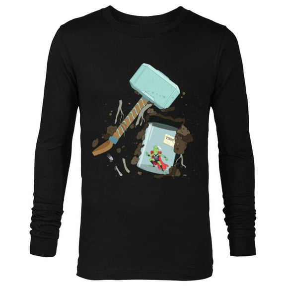 Marvel Loki Frog Thor Throg in a Jar with Mjolnir Hammer - Long Sleeve T-Shirt for Men - Customized-Black