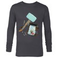 thumbnail image 1 of Marvel Loki Frog Thor Throg in a Jar with Mjolnir Hammer - Long Sleeve T-Shirt for Men - Customized-Charcoal Heather, 1 of 5